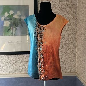 Ladies, scoop, nook, sleeveless top